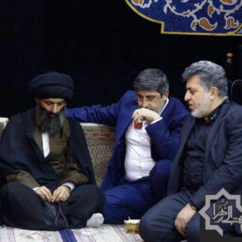 گزارش تصویری حضور استاد موسوی مطلق در مراسم یادبود مادر اخوان طاهری  