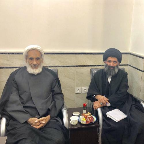 تصاویر ملاقات حجت الاسلام سید عباس موسوی مطلق با آیت الله دکتر احمد بهشتی  