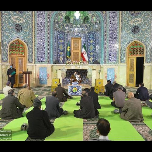 گزارش تصویری از سخنرانی حجت الاسلام موسوی مطلق در  ميلاد حضرت امام علي (ع) - حرم عبدالعظیم حسنی(ع)