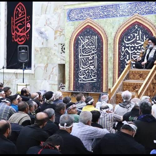 گزارش تصویری سخنرانی حجت‌الاسلام موسوی مطلق در پیاده روی اربعین ۱۴۰۳ _ حرم حضرت حر (ع) شب اول