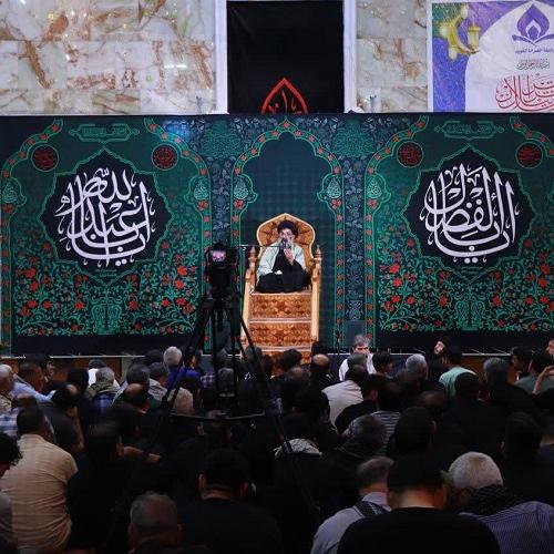 گزارش تصویری سخنرانی حجت‌الاسلام موسوی مطلق در پیاده روی اربعین ۱۴۰۴ _ حرم حضرت حر (ع) شب اول
