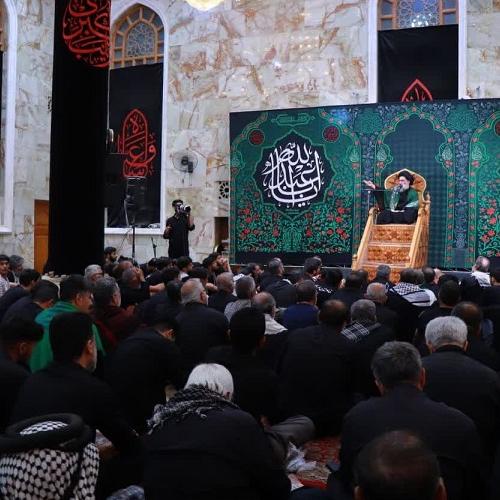گزارش تصویری سخنرانی حجت‌الاسلام موسوی مطلق در پیاده روی اربعین ۱۴۰۴ _ حرم حضرت حر (ع) شب سوم