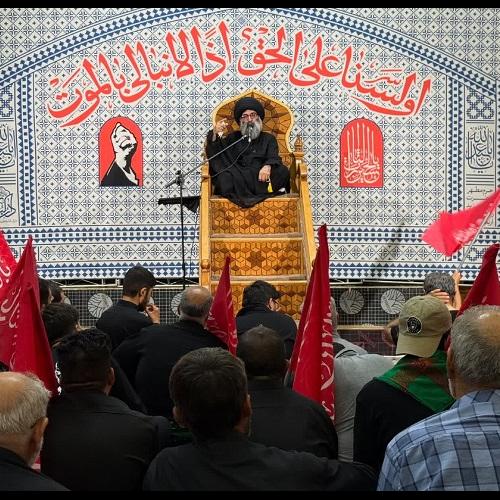 گزارش تصویری سخنرانی حجت‌الاسلام موسوی مطلق در پیاده روی اربعین ۱۴۰۵ _ حرم حضرت حر (ع) شب اول